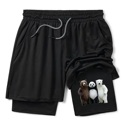 Tokyo-Tiger Three Bears Stand Together Training Shorts