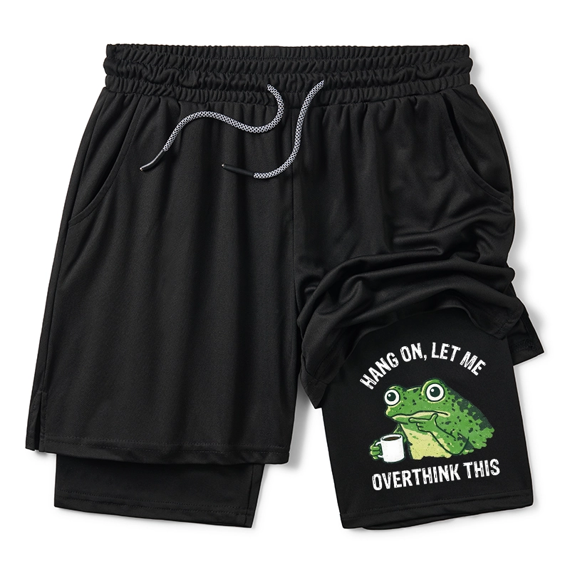 Tokyo-Tiger Overthinking Frog With Coffee Training Shorts