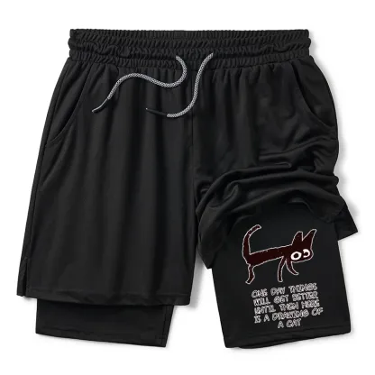 Tokyo-Tiger Cat Cheer Up Drawing Training Shorts