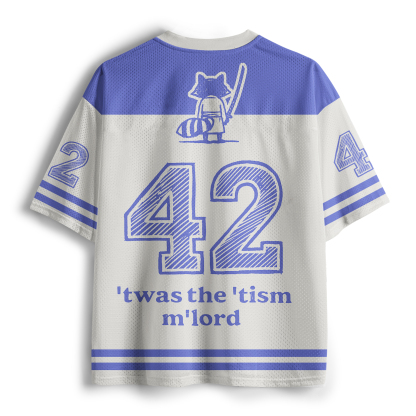 Tokyo-Tiger Funny Raccoon：Focused Samurai Raccoon Mesh Jersey
