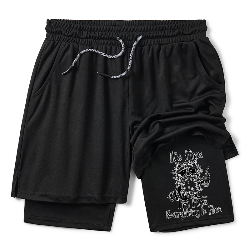 Tokyo-Tiger Raccoon Fine Meme Training Shorts