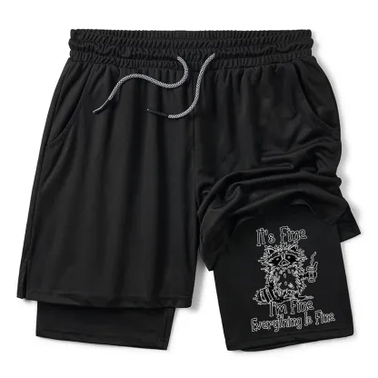 Tokyo-Tiger Raccoon Fine Meme Training Shorts