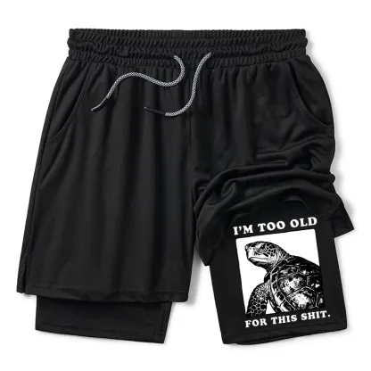 Tokyo-Tiger Turtle I Quit Meme Energy Training Shorts