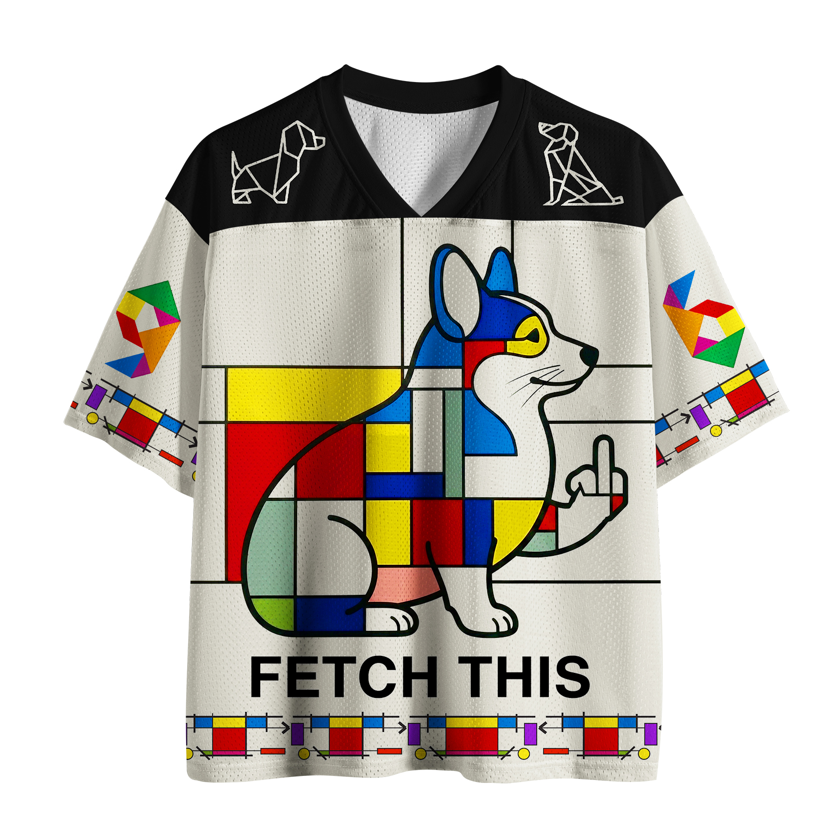 Tokyo-Tiger Funny Dog：Fetch This Mesh Jersey