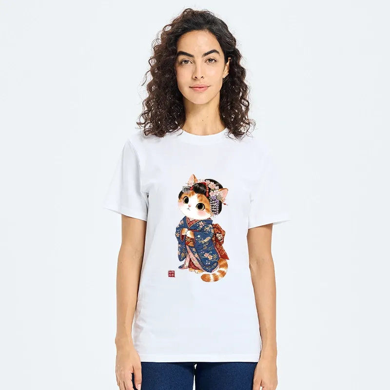 Tokyo-Tiger Cat Dressed As A Geisha Funny Classic T-Shirt
