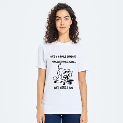 Tokyo-Tiger Cool Dog On Skateboard Funny Meme Classic T-Shirt
