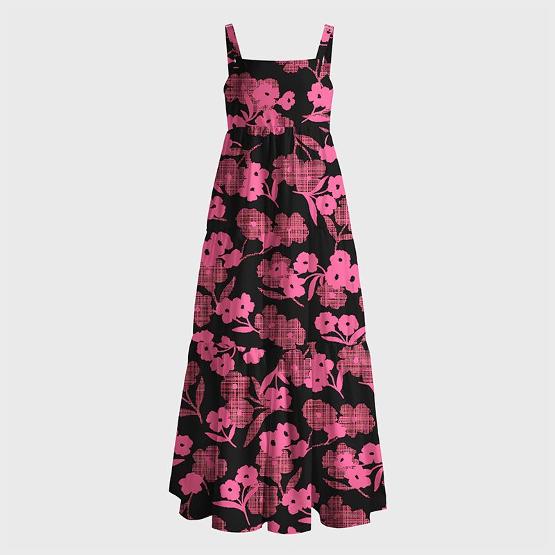 Tokyo-Tiger Sakura In Noir Maxi Dress