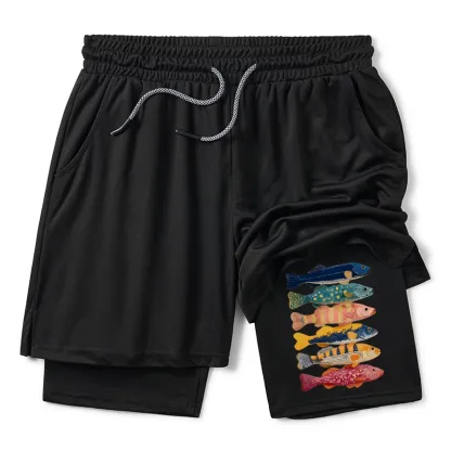 Tokyo-Tiger Colorful Fish Art Collection Training Shorts