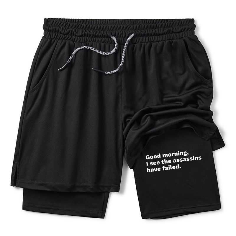 Tokyo-Tiger Assassins Failed Morning Quote Art Training Shorts