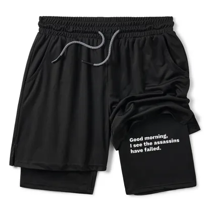 Tokyo-Tiger Assassins Failed Morning Quote Art Training Shorts
