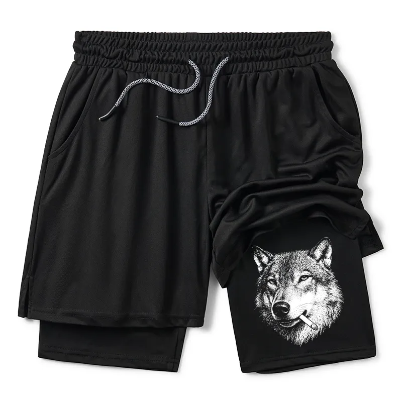 Tokyo-Tiger Cool Wolf Meme Bad Decisions Pending Training Shorts Sale