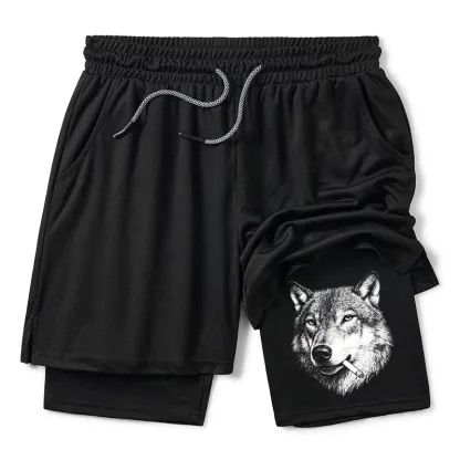 Tokyo-Tiger Cool Wolf Meme Bad Decisions Pending Training Shorts