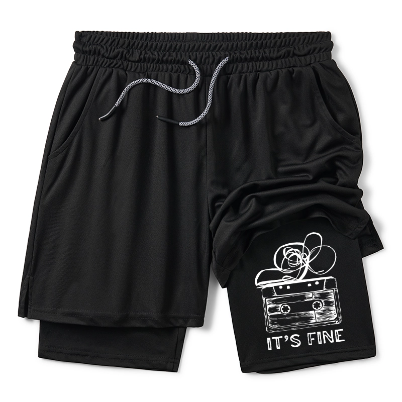 Tokyo-Tiger Cassette Fine Meme Training Shorts