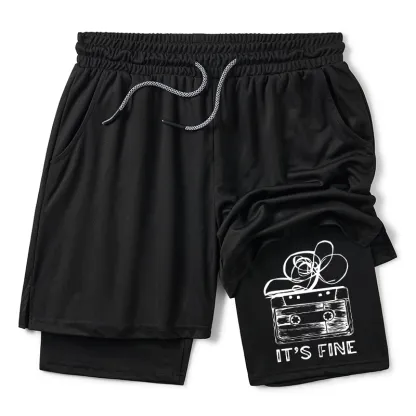 Tokyo-Tiger Cassette Fine Meme Training Shorts