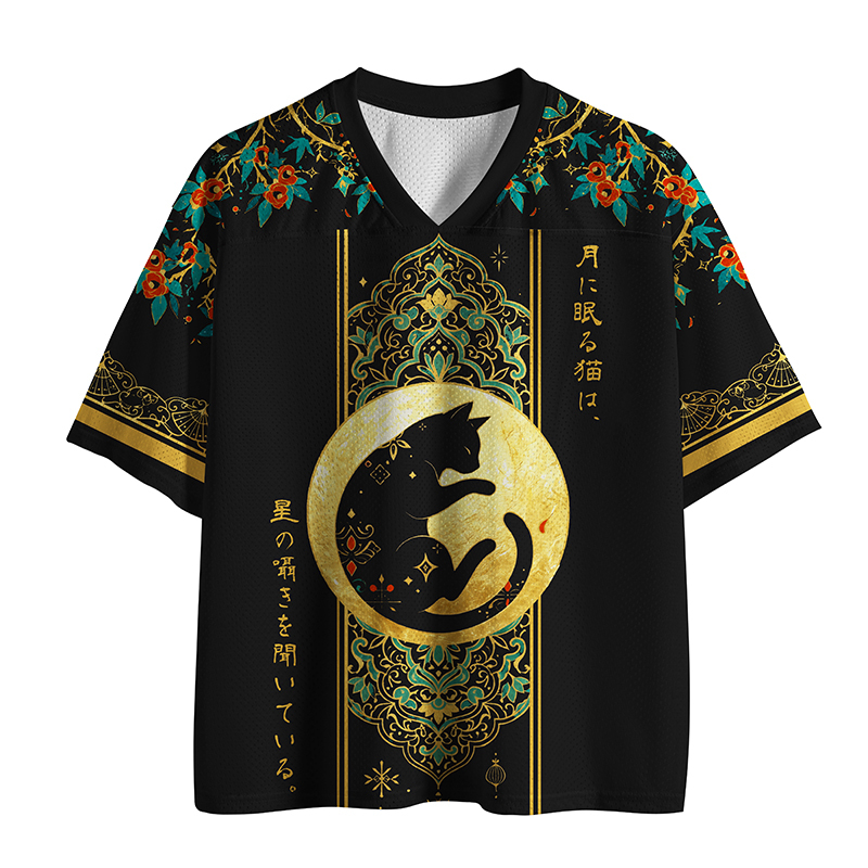 Tokyo-Tiger Moon Cat Mesh Jersey