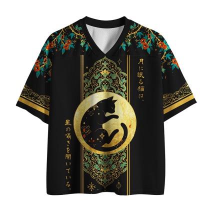 Tokyo-Tiger Moon Cat Mesh Jersey