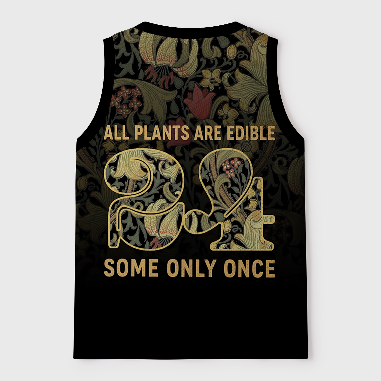 Tokyo-Tiger Beautiful Poison Floral Mesh Tank Top