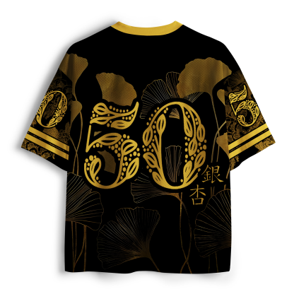 Tokyo-Tiger Dynasty Gold Ginkgo Mesh Jersey