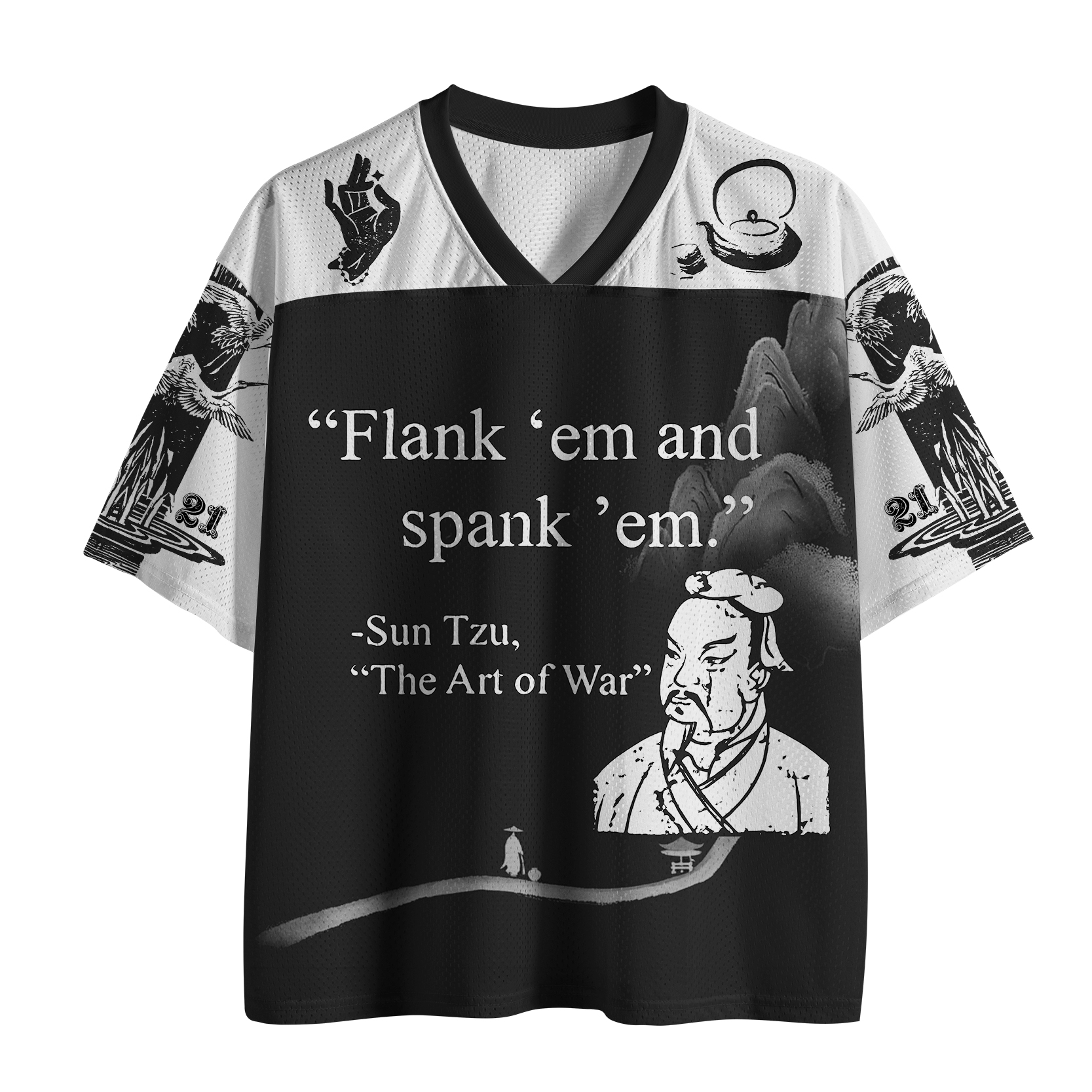 Tokyo-Tiger The Art Of War Funny Mesh Jersey