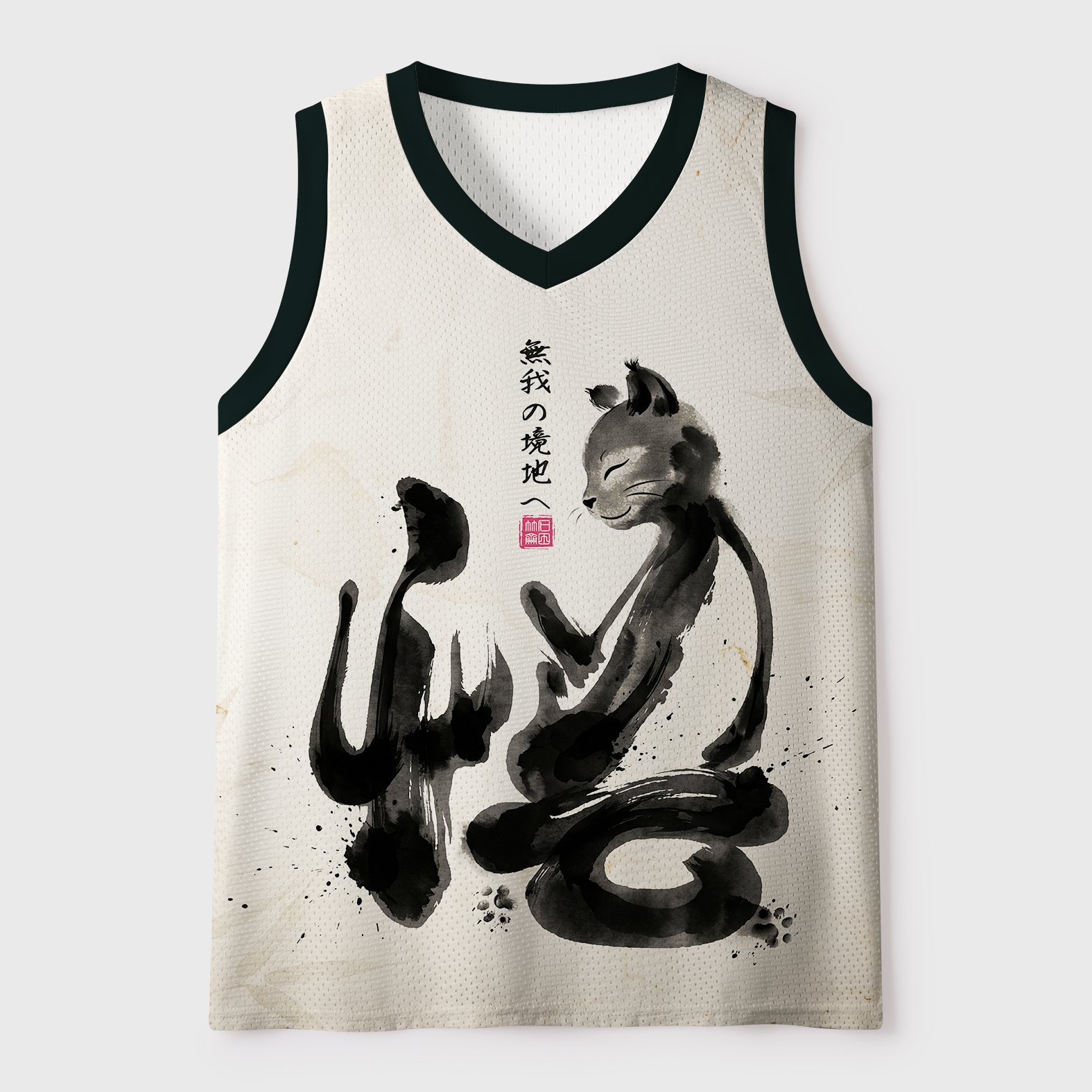 Tokyo-Tiger Funny Cat：Zen Path to Enlightenment Mesh Tank Top
