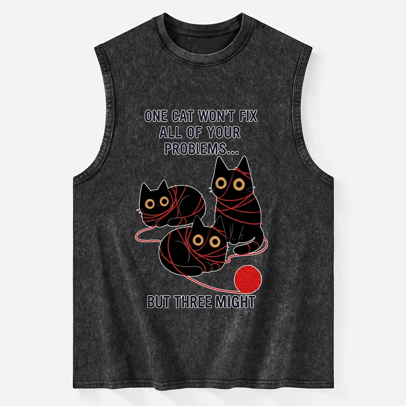 Tokyo-Tiger Three Cats Fix All Problems Washed Tank