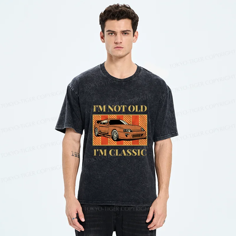 Tokyo-Tiger Classic Japanese Sports Car Washed T-Shirt