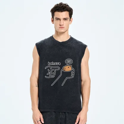 Tokyo-Tiger Dishonest Capybara Washed Tank