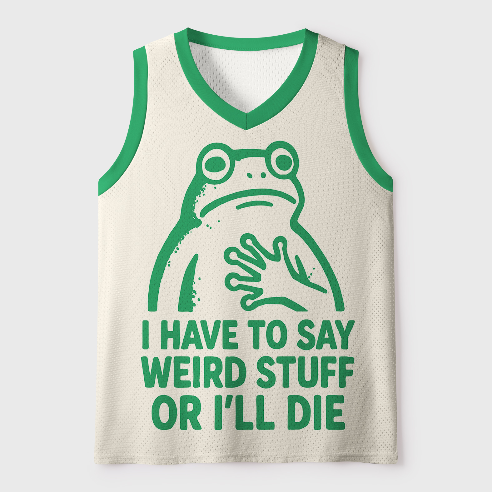 Tokyo-Tiger Weird Frog Funny Meme Mesh Tank Top