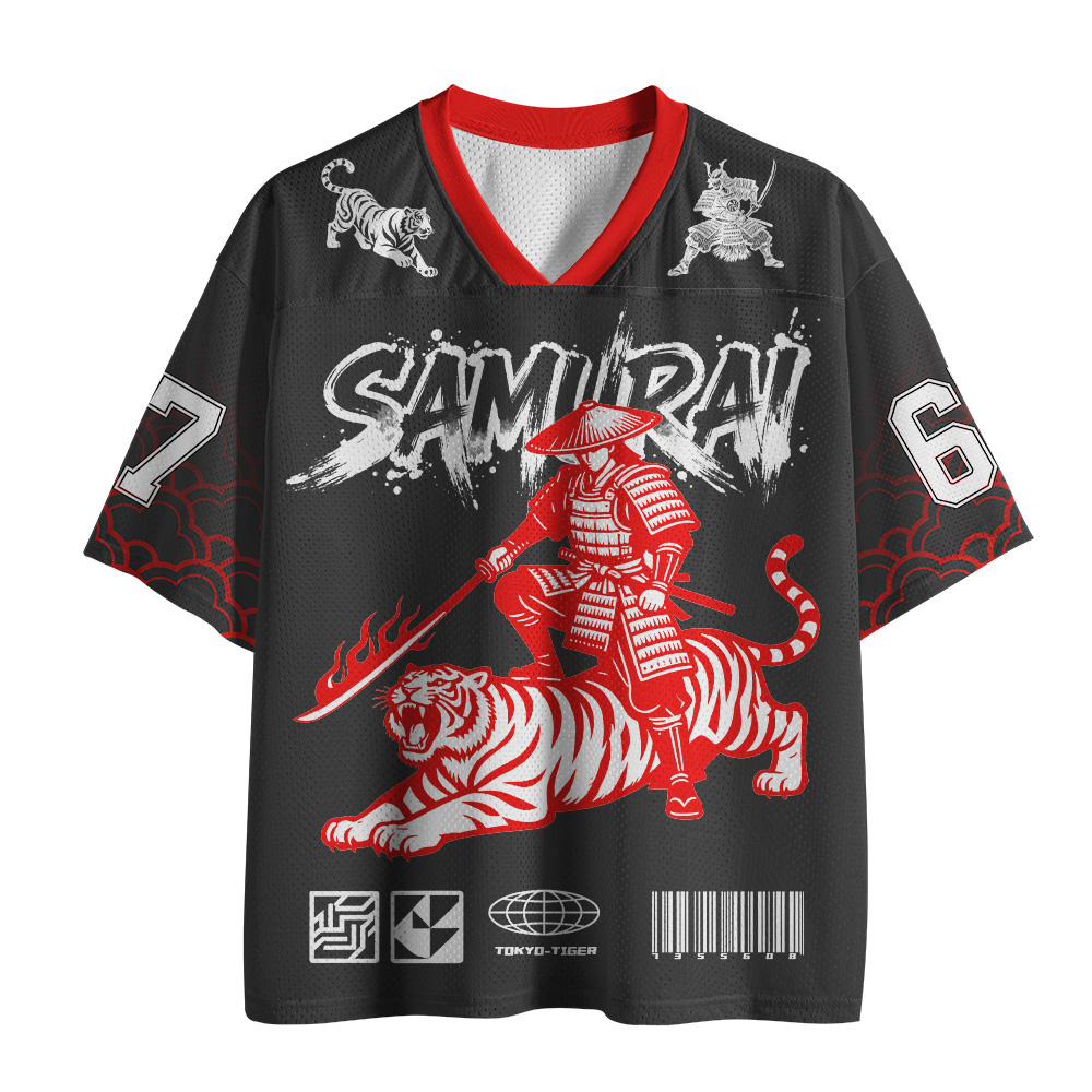Tokyo-Tiger The Tiger-Holding Samurai of Tokyo Mesh Jersey