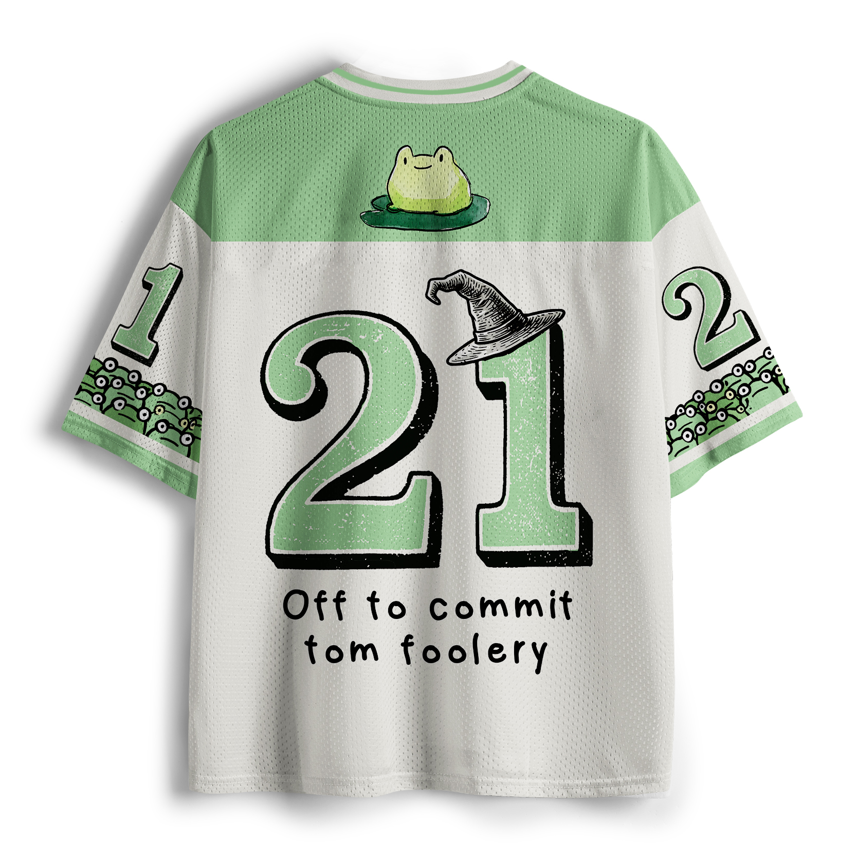 Tokyo-Tiger Frog Riding A Balance Scooter Mesh Jersey