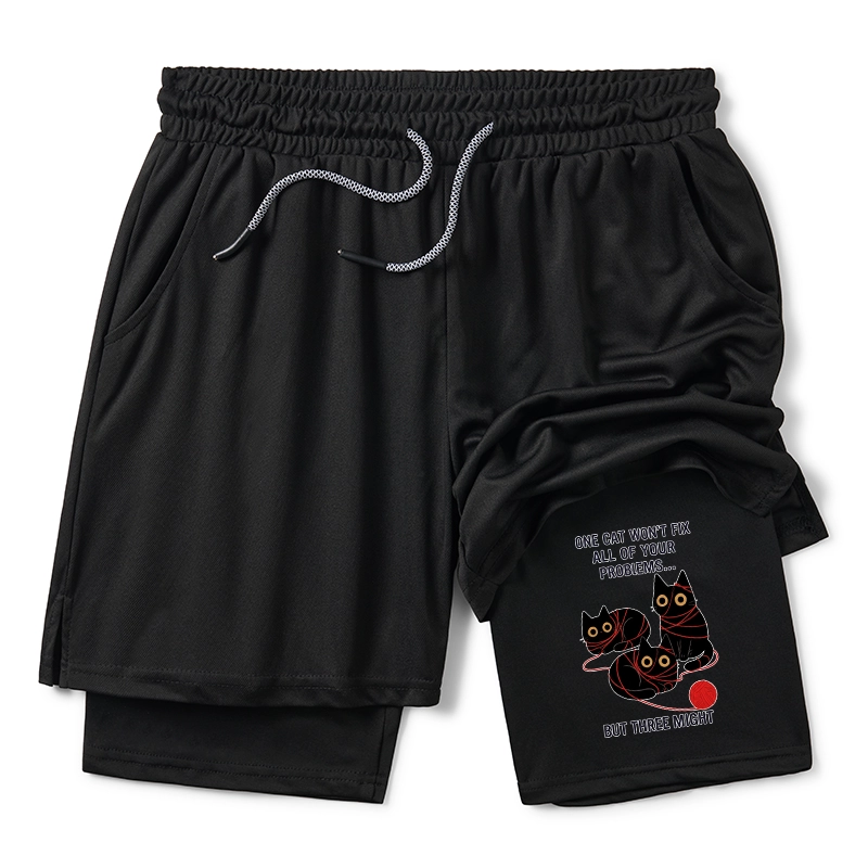 Tokyo-Tiger Three Cats Fix All Problems Training Shorts