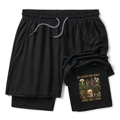 Tokyo-Tiger Edible Plants Some Only Once Joke Training Shorts