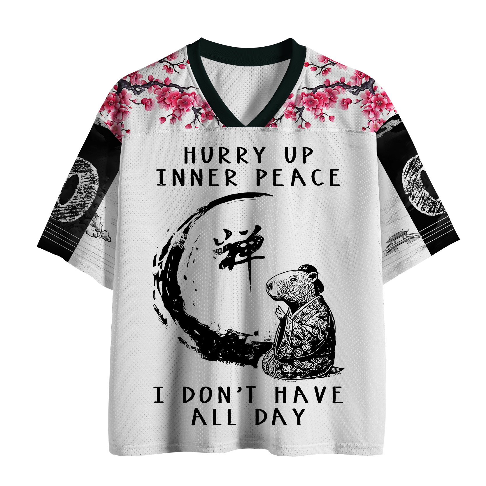 Tokyo-Tiger Funny Capybara:Hurry Up Inner Peace Zen Mesh Jersey
