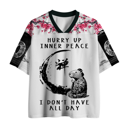 Tokyo-Tiger Funny Capybara:Hurry Up Inner Peace Zen Mesh Jersey