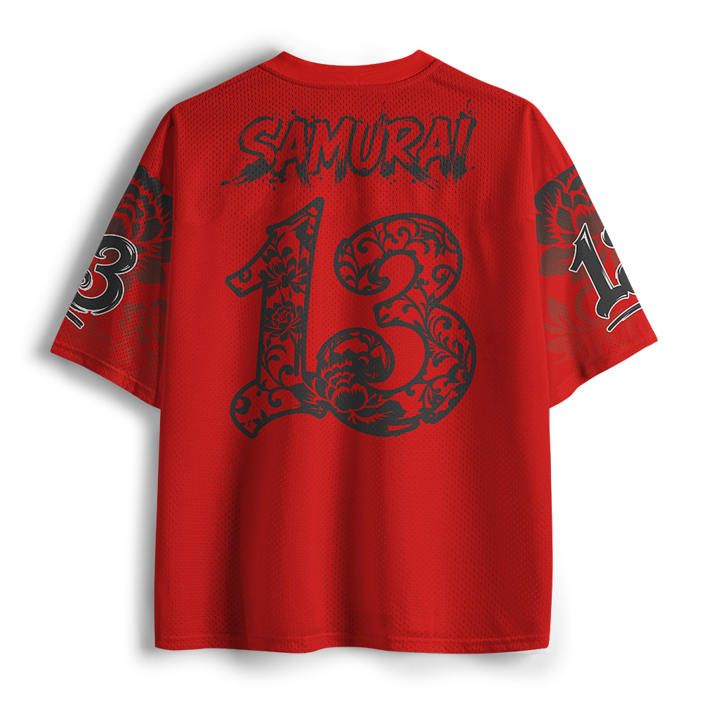 Tokyo-Tiger Flower Cat Japanese Samurai Mesh Jersey
