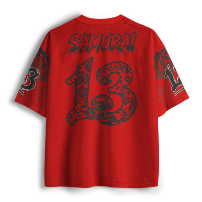 Tokyo-Tiger Flower Cat Japanese Samurai Mesh Jersey