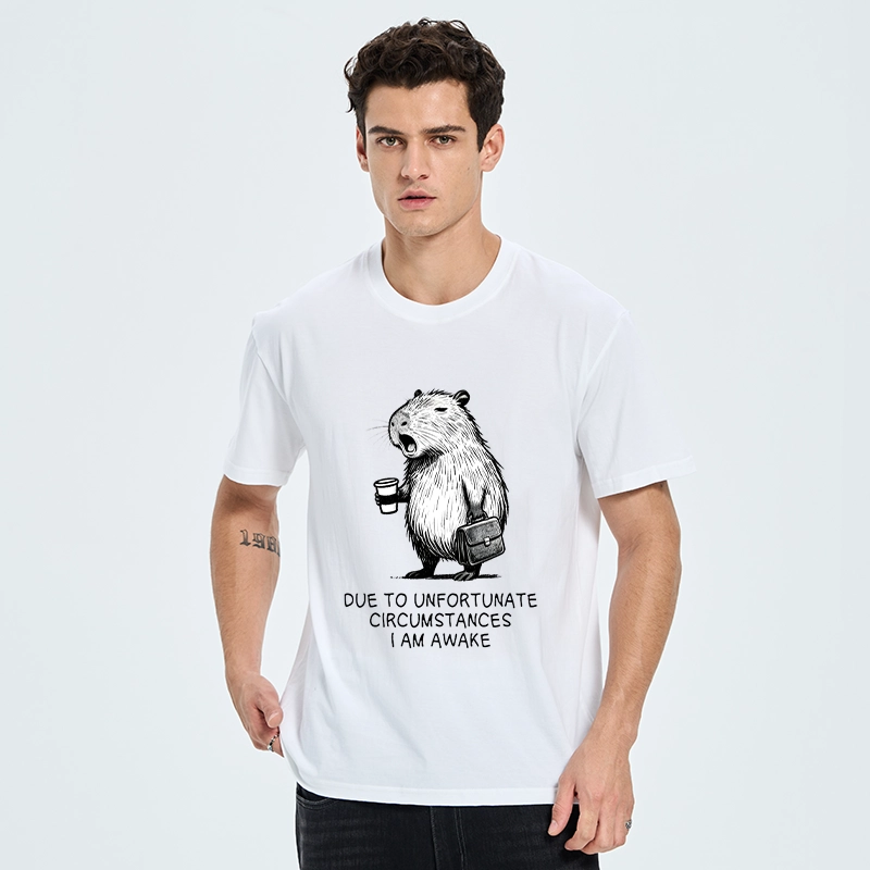 Tokyo-Tiger Capybara Is Awake Against Its Will Classic T-Shirt
