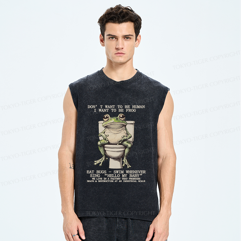 Tokyo-Tiger I Just Want To Be A Frog Washed Tank