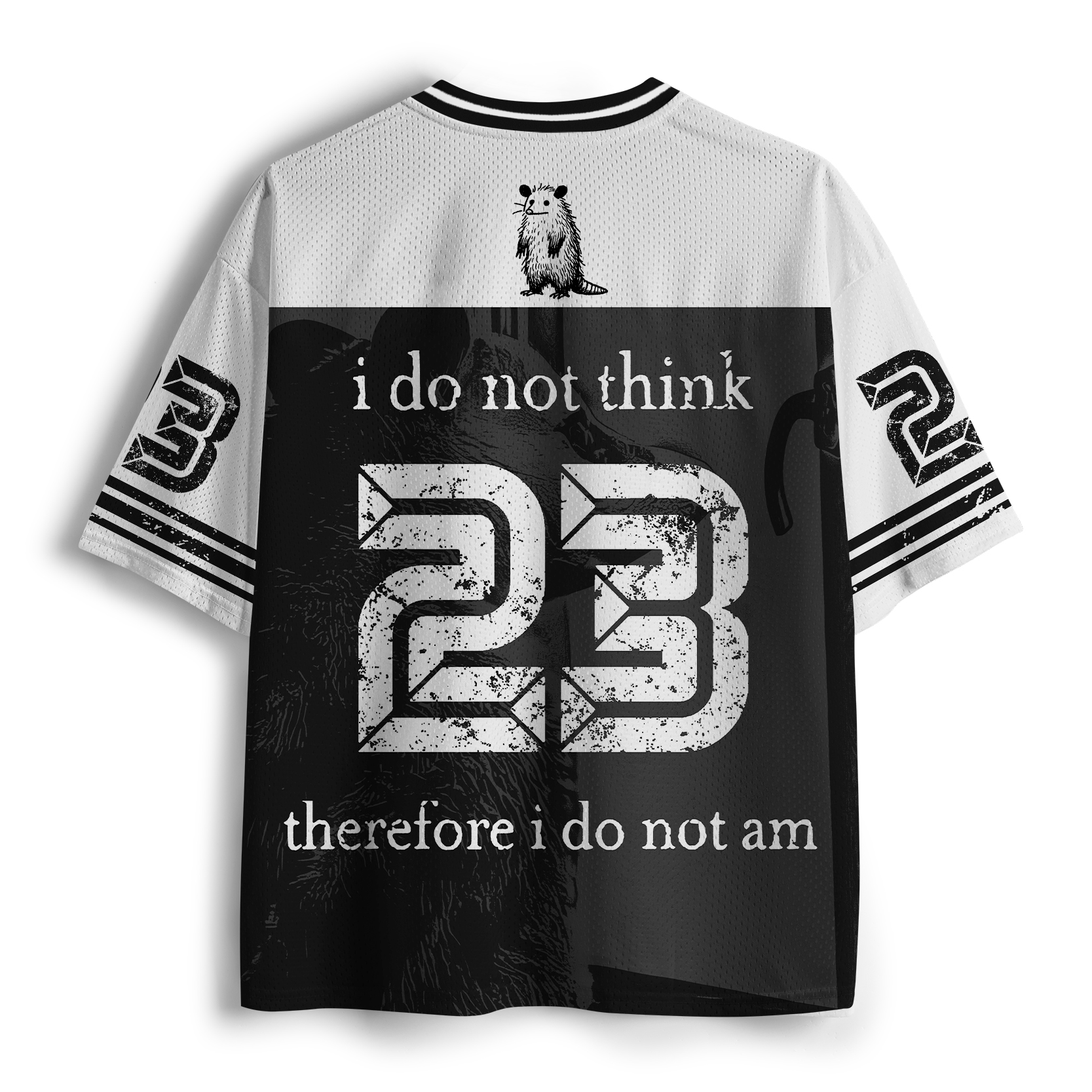 Tokyo-Tiger Funny Possum :I Do Not Think Therefore I Do Not Am Mesh Jersey