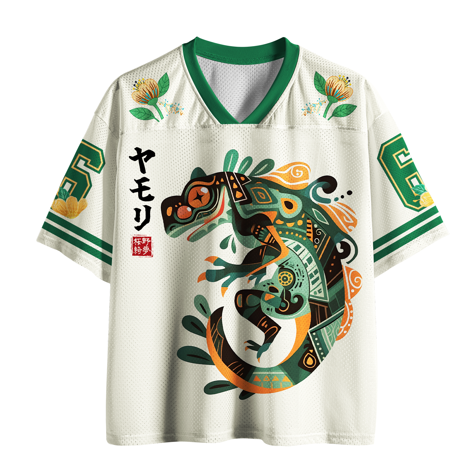 Tokyo-Tiger Mystic Gecko Totem Mesh Jersey