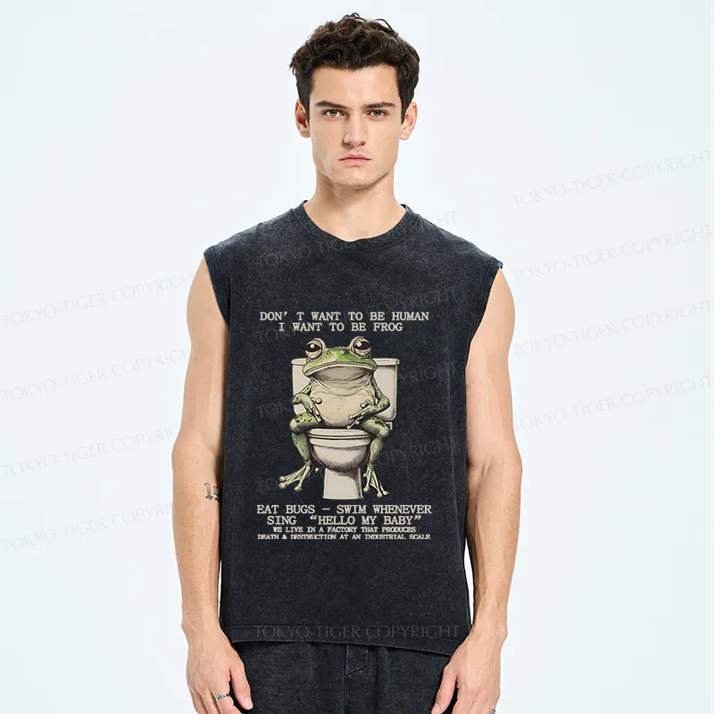 Tokyo-Tiger I Just Want To Be A Frog Washed Tank