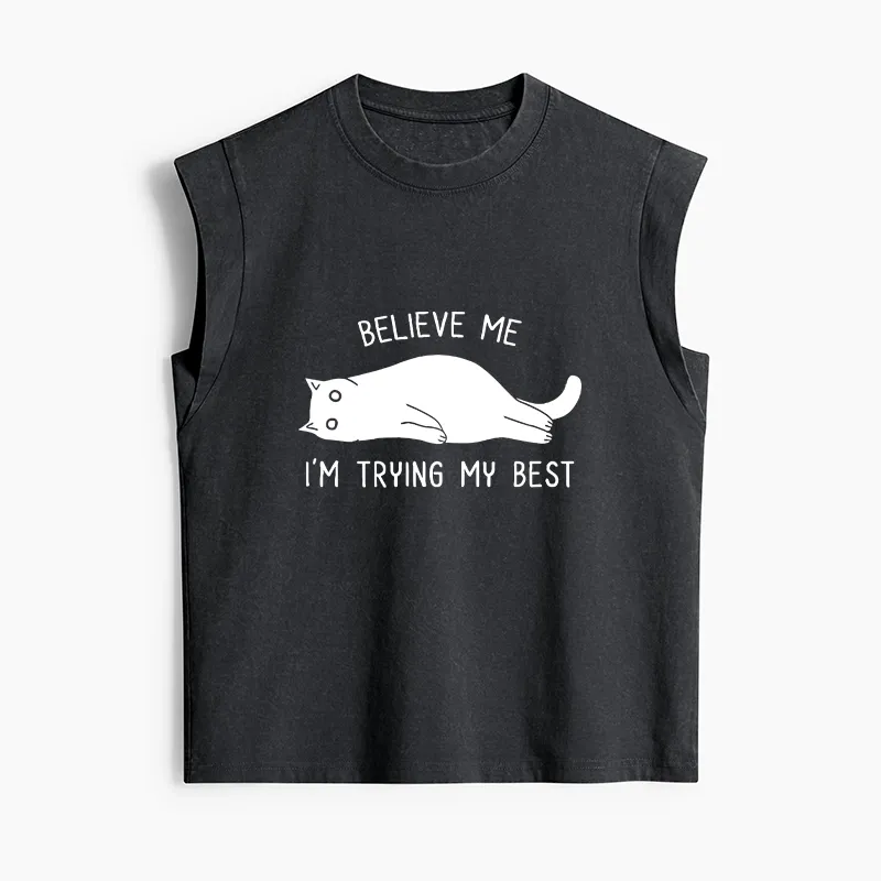 Tokyo-Tiger When Life Is Hard Nap First Women's Washed Tank Tops