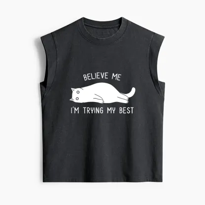 Tokyo-Tiger When Life Is Hard Nap First Women's Washed Tank Tops
