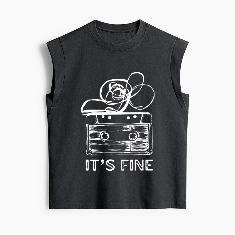 Tokyo-Tiger Cassette Fine Meme Women's Washed Tank Tops