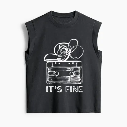 Tokyo-Tiger Cassette Fine Meme Women's Washed Tank Tops