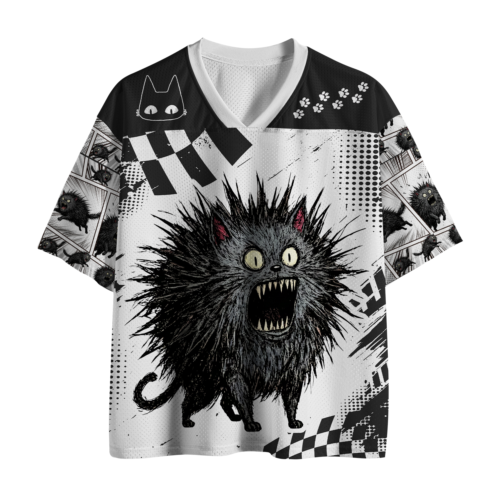 Tokyo-Tiger Feral Cat Having A Total Meltdown Mesh Jersey