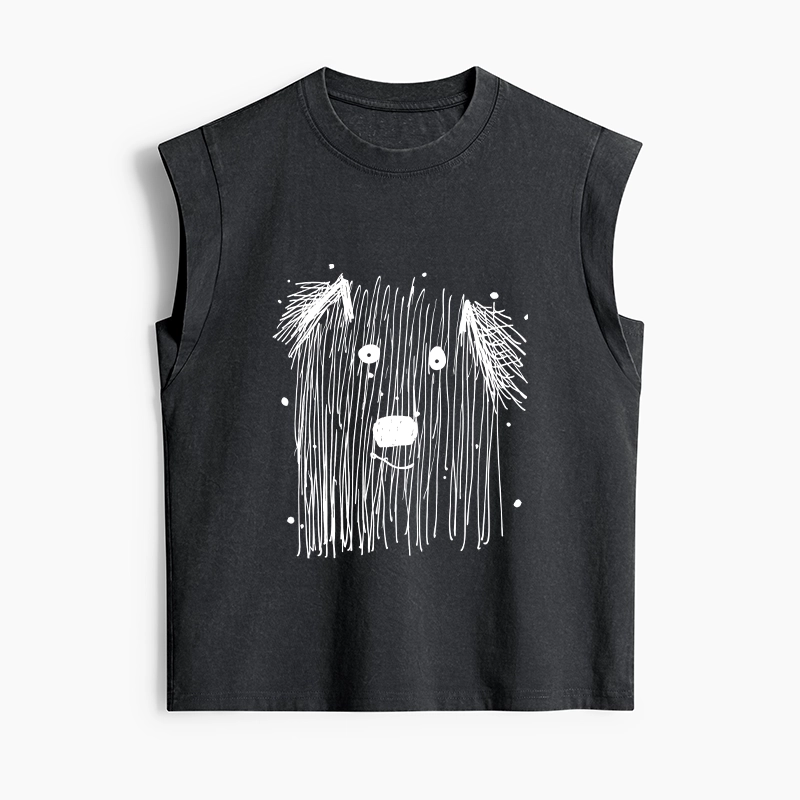 Tokyo-Tiger Fluffy Chaos In Dog Form Women's Washed Tank Tops