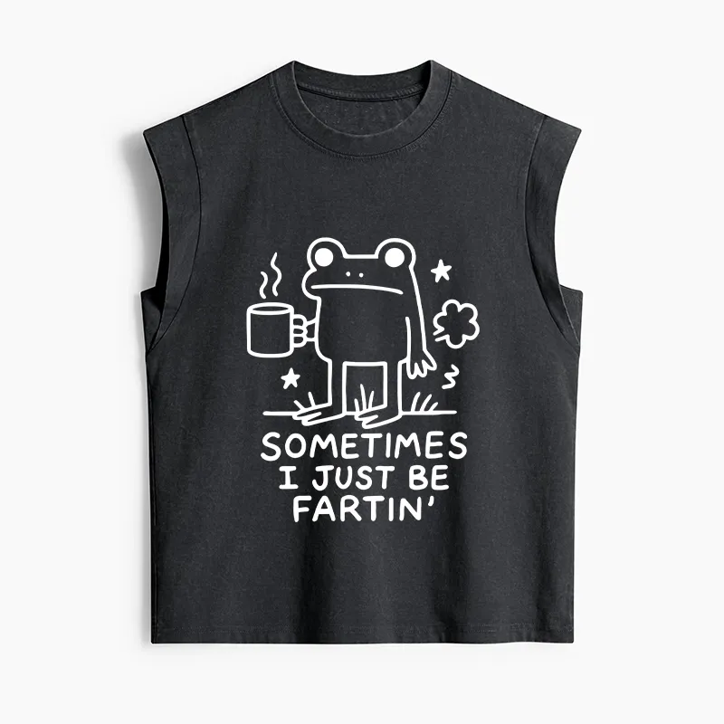 Tokyo-Tiger Sometimes A Frog Just Needs To Fart Women's Washed Tank Tops Sale