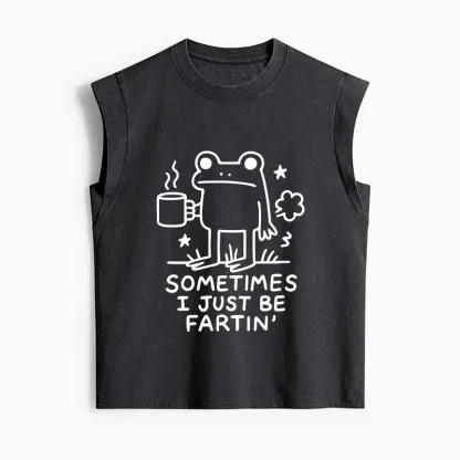 Tokyo-Tiger Sometimes A Frog Just Needs To Fart Women's Washed Tank Tops