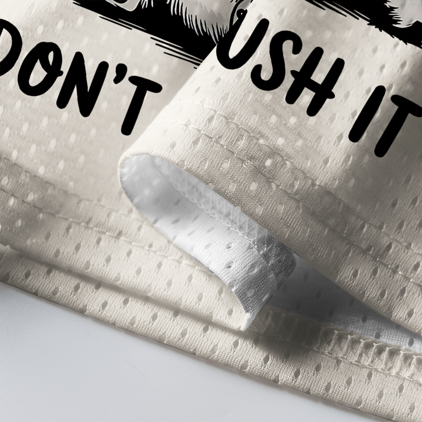 Tokyo-Tiger "Don't Push It" Grumpy Morning Cat Mesh Jersey